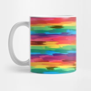 Pride Rainbow Paint Stroke Graphic Design Mug